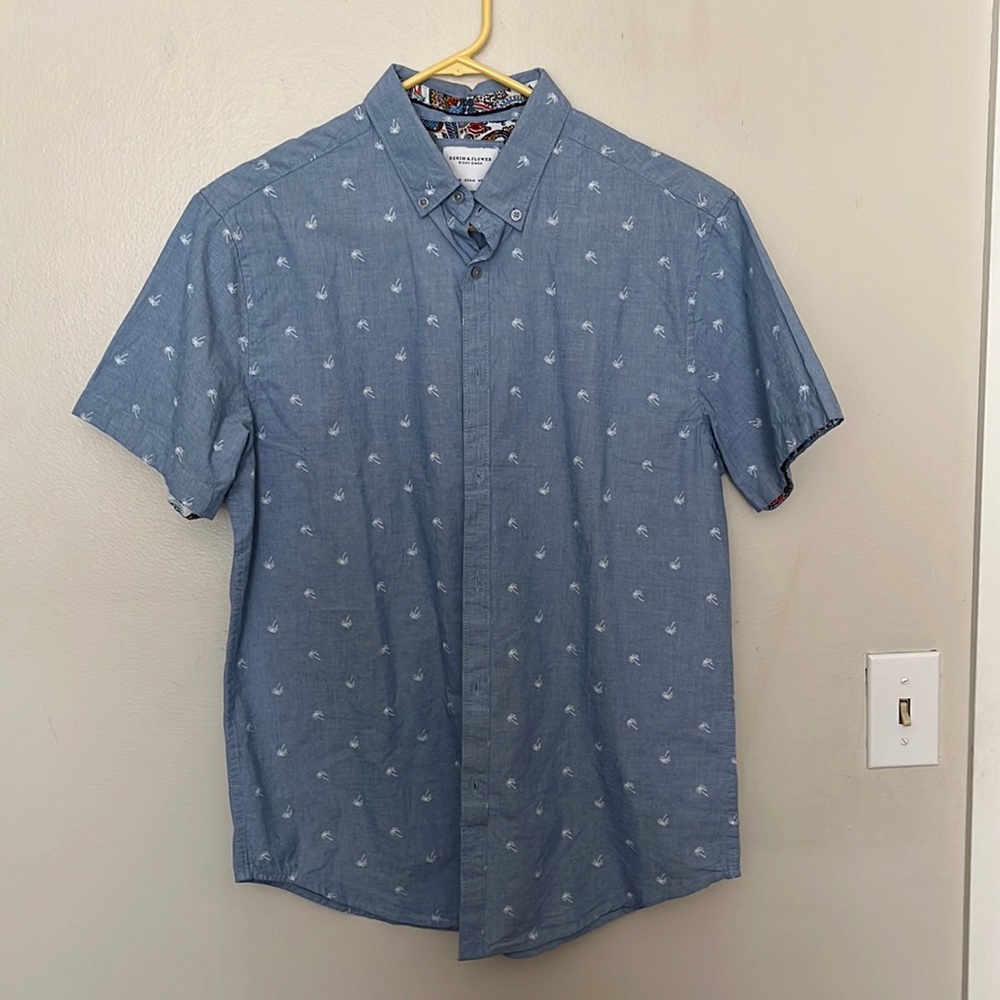 Palm tree button up shirt